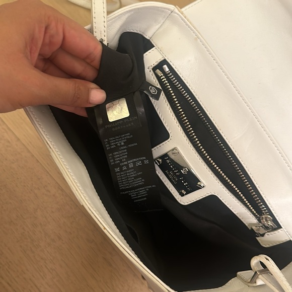 Philipp Plein White Calf Leather Crossbody Bag - Picture 8 of 9